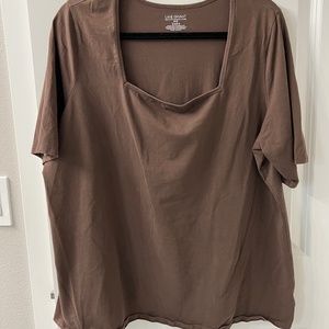 Lane Bryant Brown short Sleeve T-Shirt 22/24